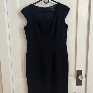 Brooks Brothers Classic Cap Sleeve Black Sheath Dress